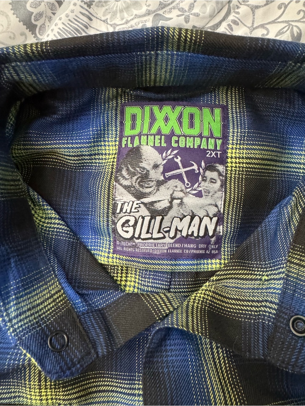 DIXXON The Gill-Man Plaid Button-Down in Blue and Green